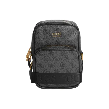 GUESS Artificial Leather Camera Bag Shoulder Bag Crossbody Bag Men's Black