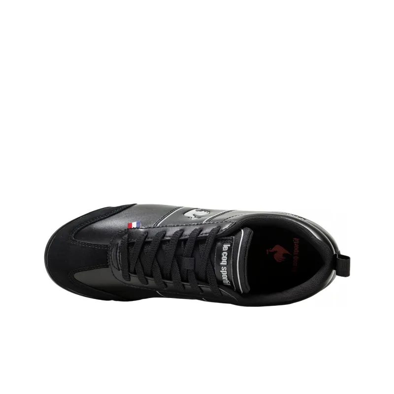 Le Coq Sportif Anti Slip Wear Resistant Low Top Casual Shoes Men's Black-3