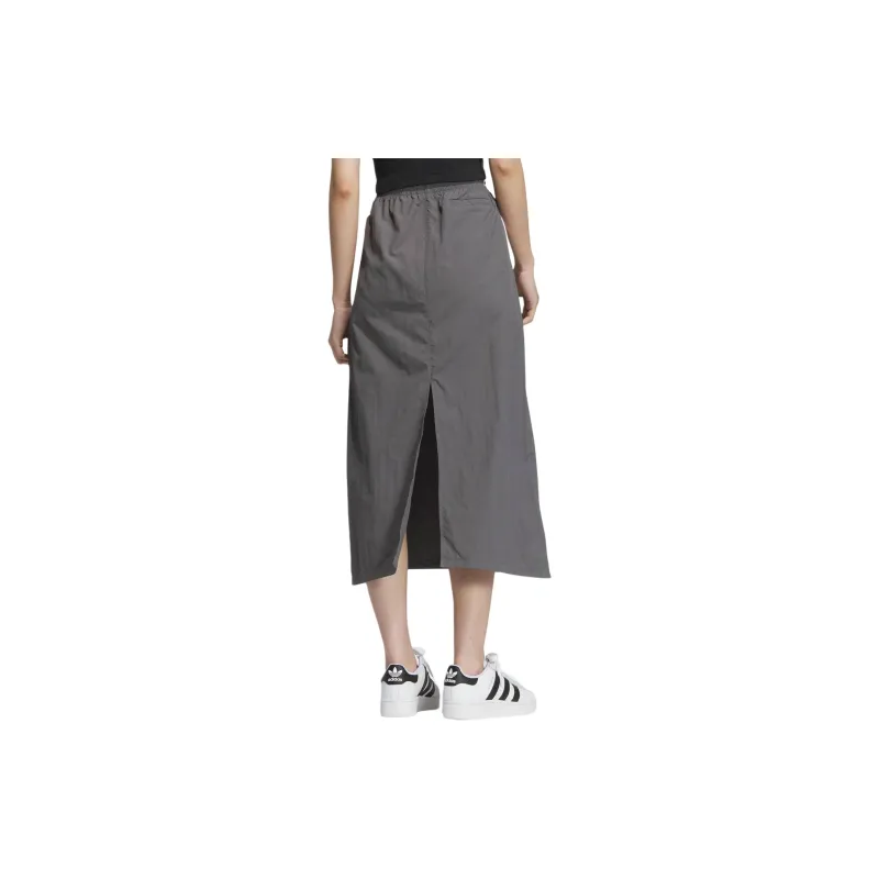 Adidas Originals 3s Parach Skirt Casual Long Skirts Women's Dark Gray-3