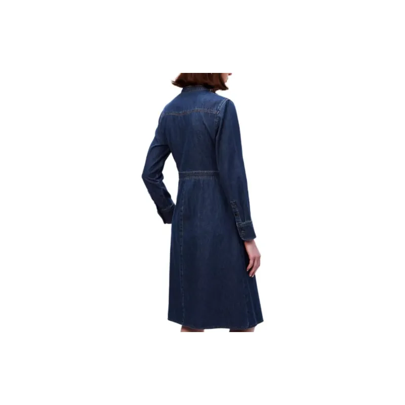HAZZYS Long Sleeved Dress Women's Dark Blue-4