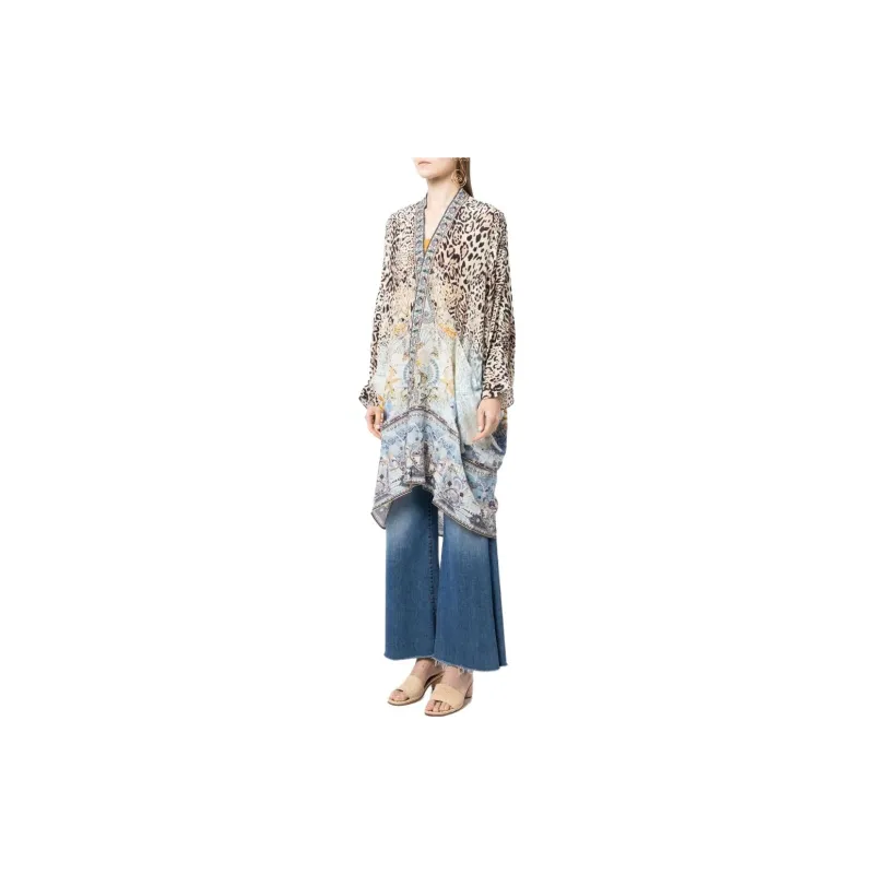 CAMILLA Seahorse Sonnet-print Silk Jacket-3