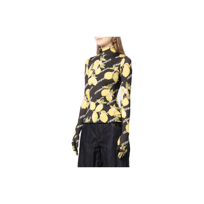Vetements Slim Fit Knitwear Fall And Winter Women's Yellow-2