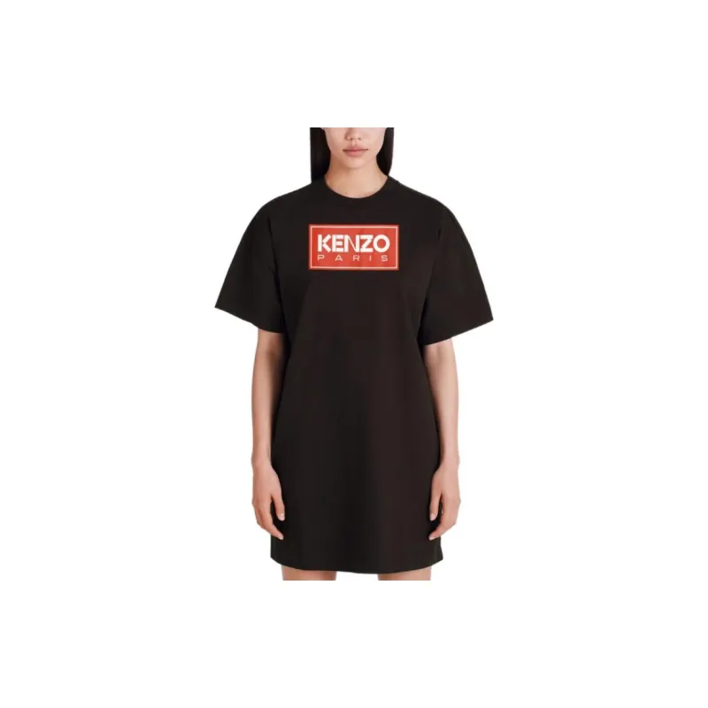 KENZO Logo Printed T Shirt Dress-4