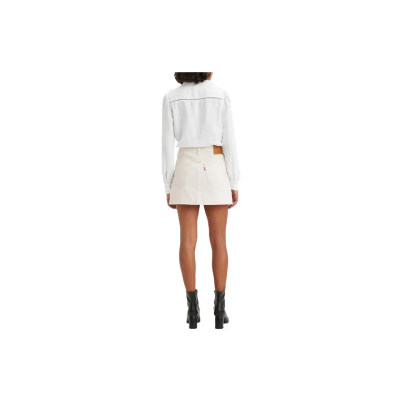 Levi’s Denim Short Skirts Women's White-3