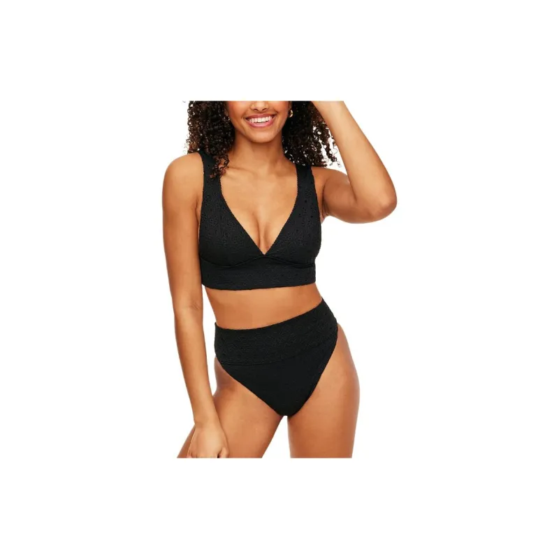 Victoria's Secret ADORE ME Madelaine High-Waist Swim Bottom / JB Swimming Shorts Women's Raven-1