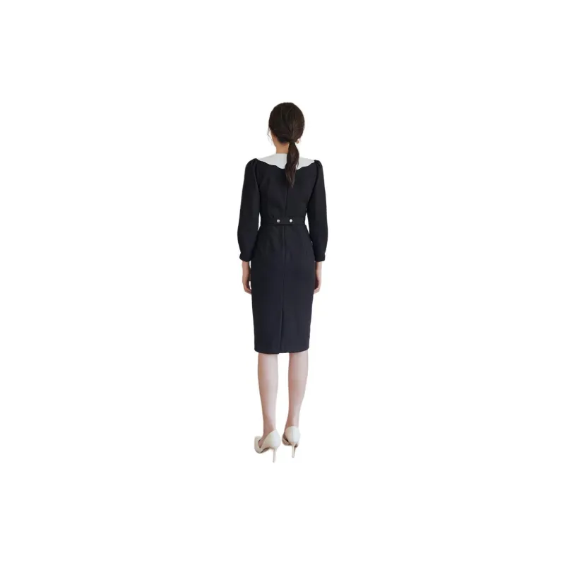 ROEYSHOUSE Long Sleeved Dresses Women's Black-1