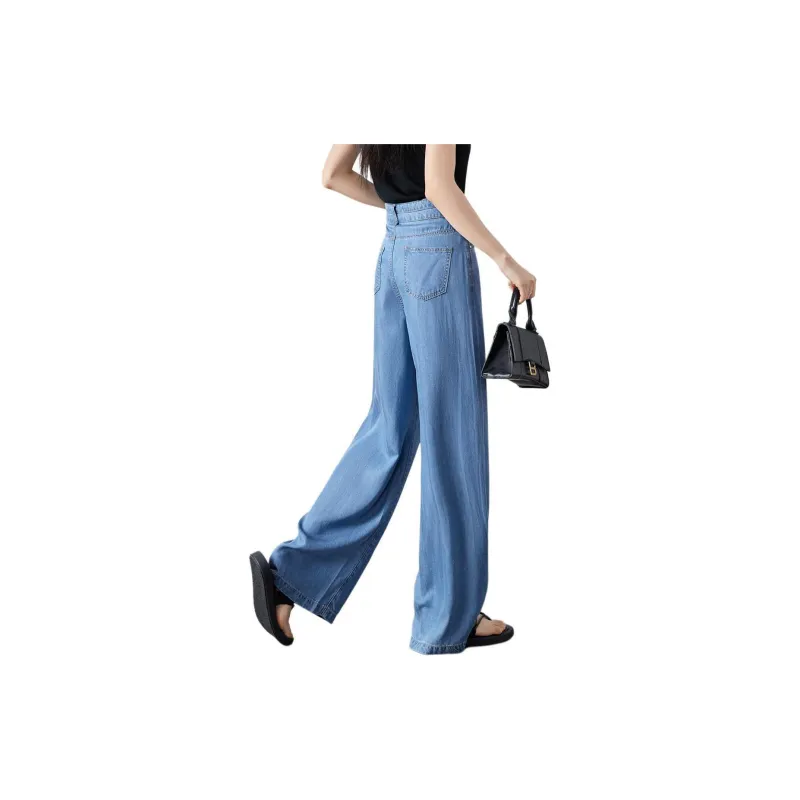 Mo Han Yi Mei Jeans Women's Denim Blue-5
