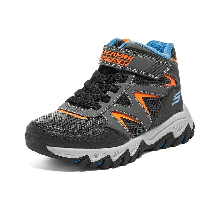 Skechers Wear resistant And Lightweight Mid Top Kids' Running Shoes Gray Orange Teenagers-1