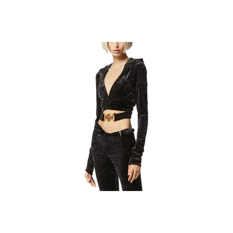 VERSACE Velvet Top 'Black'-1