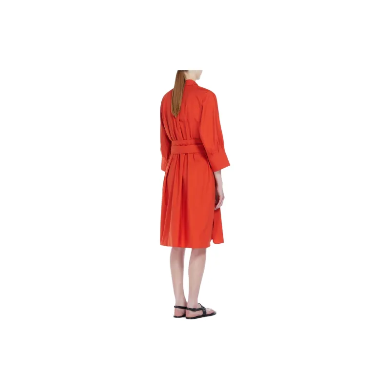 'S MAX MARA Tabata Tie-Waisted Midi Dress-3