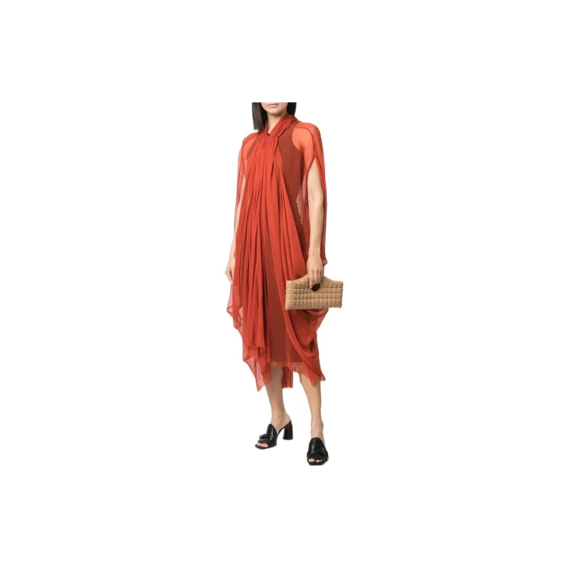 RICK OWENS Short-Sleeved Dresses Women's Red-1