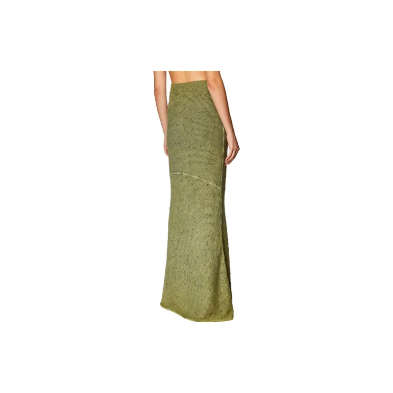 DIESEL Casual Long Skirts Women's Moss Green-1