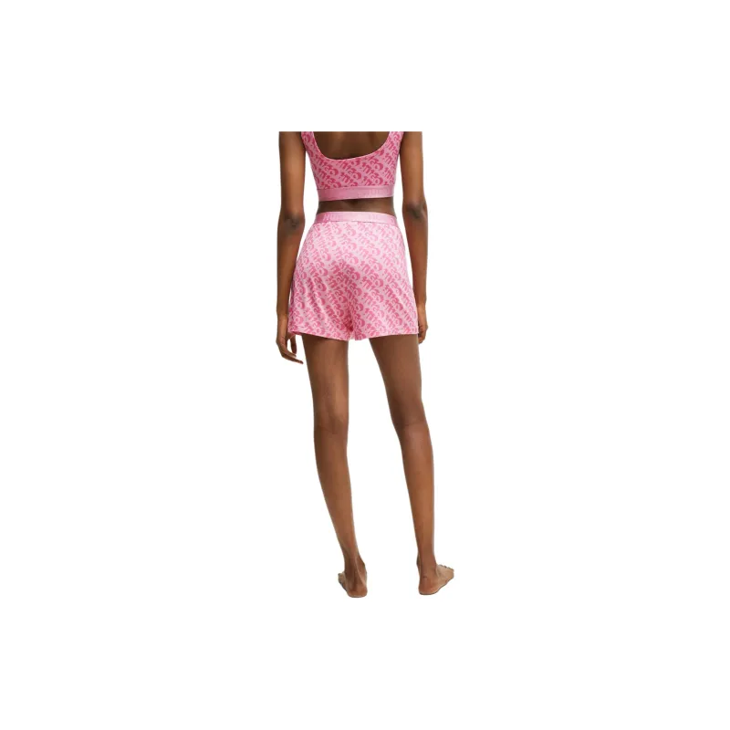 HUGO BOSS Stretch Jersey Pyjama Shorts With Seasonal Prnt Casual Shorts Women's Pink-3