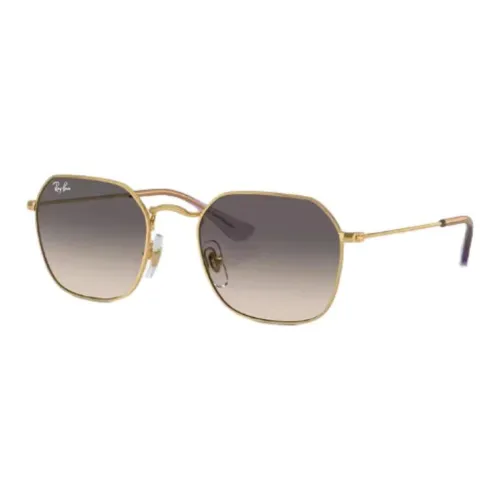 RayBan Metal Irregular Shape Sunglasses Unisex Gold