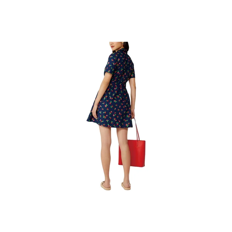 Kate Spade SS24 Short Sleeved Dress Women's French Blue-4