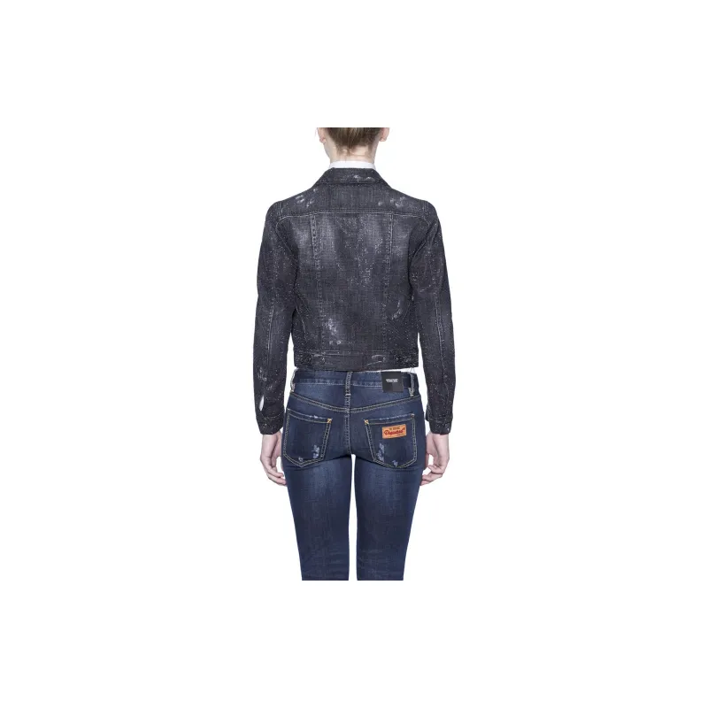 DSQUARED 2 Cropped Denim Jacekt-2