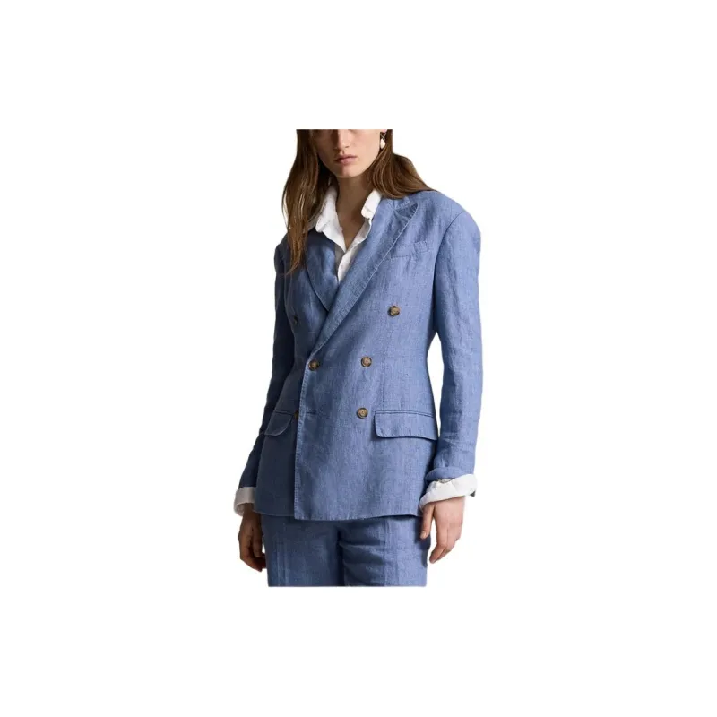 Polo Ralph Lauren SS24 Business Suit Coat Women's Blue-3