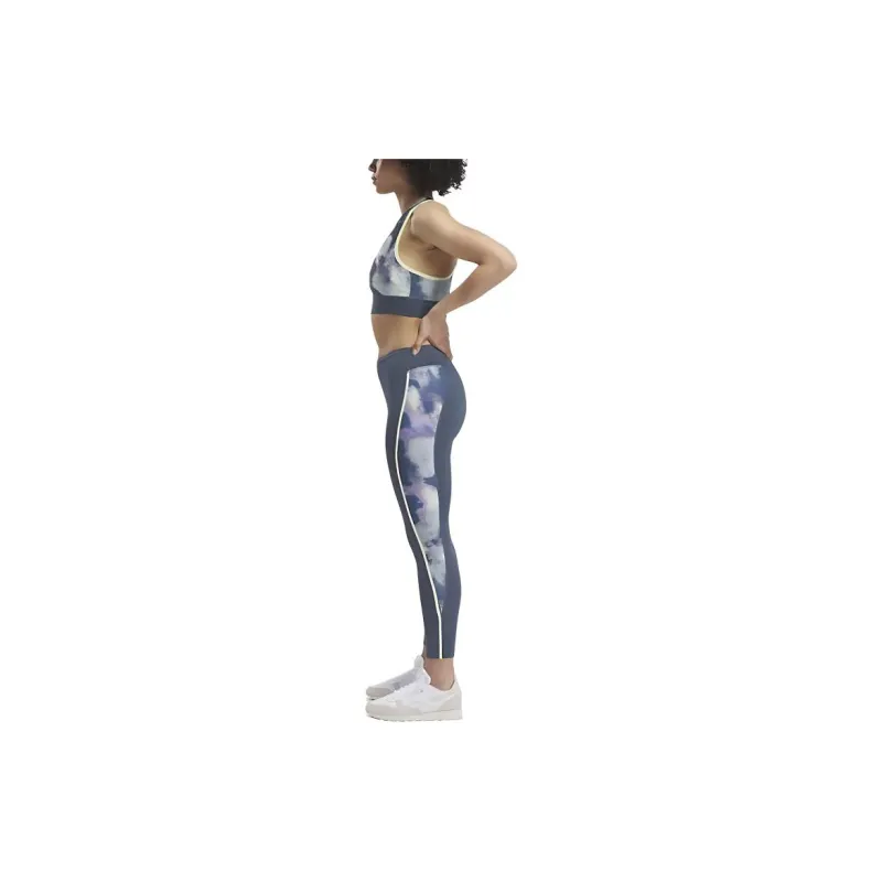 Reebok Running Allover Print Leggings Athletic Trousers Women's Blue-4