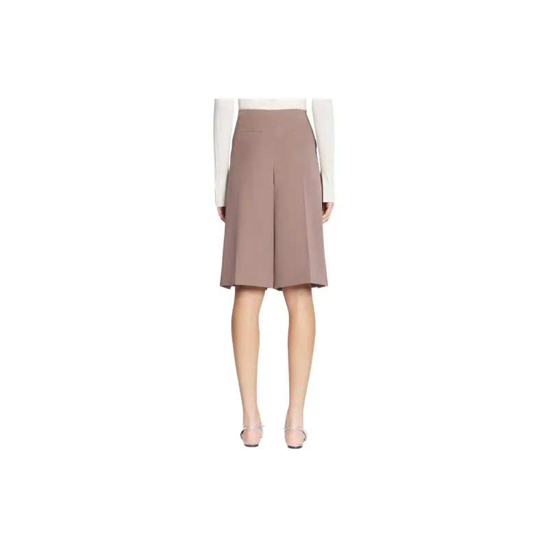 Lanvin High-Waisted Pleated Culotte Shorts-3