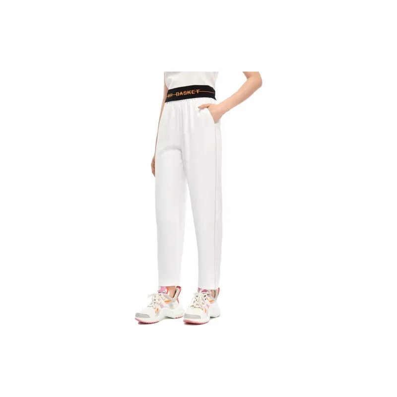 XII BASKET Casual Pants Women's Raw White-3