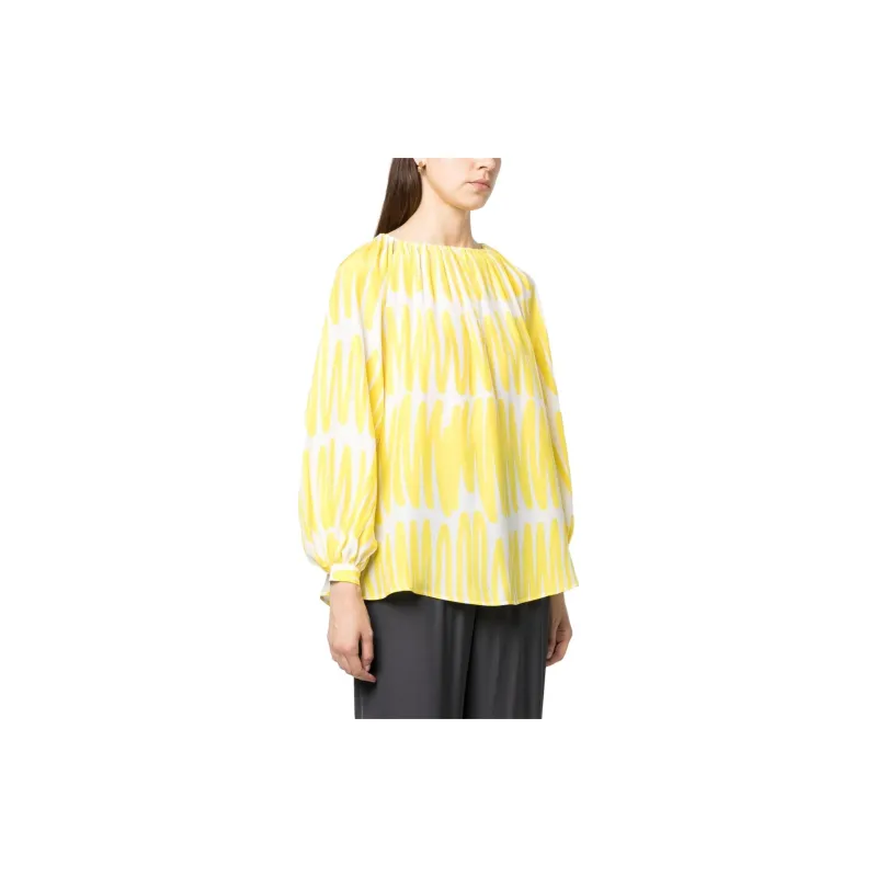 KITON Abstract print Silk Blouse-3