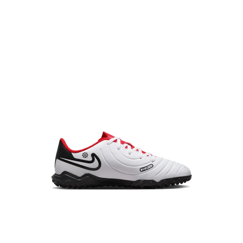 Nike Tiempo Legend 10 Club Anti-Slip Wear-Resistant Low-Top Kids' Soccer Shoes White Black Red Kids'-1