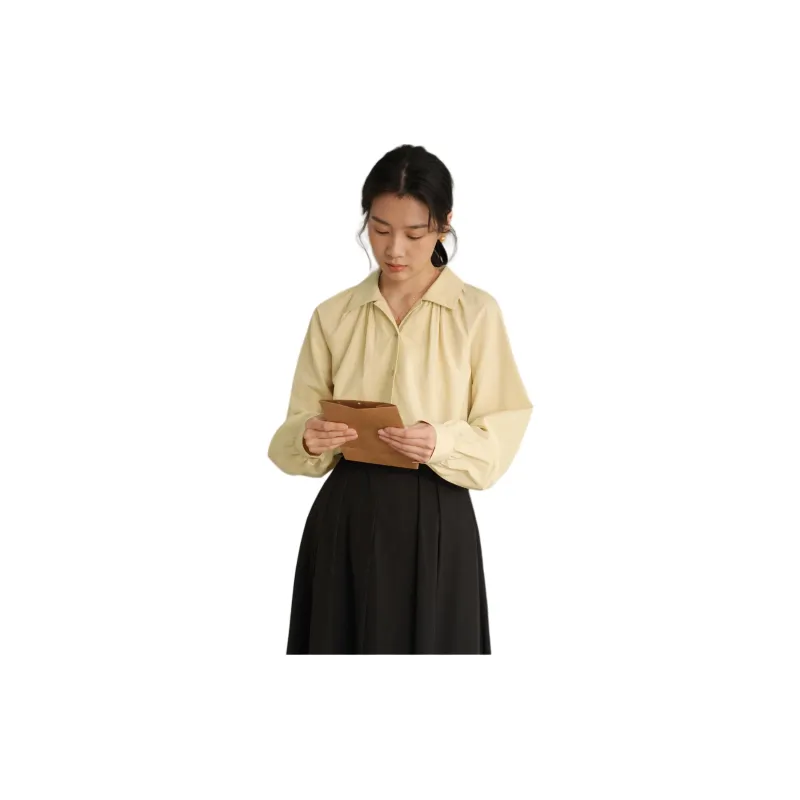 SOLIGHTER Shirt Women's Lemon Yellow-2