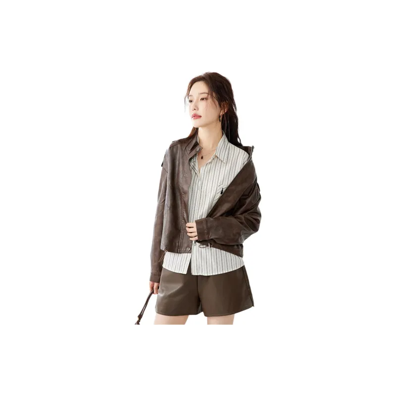 TERRE BLEUE Jackets Coats Women's Coffee-1