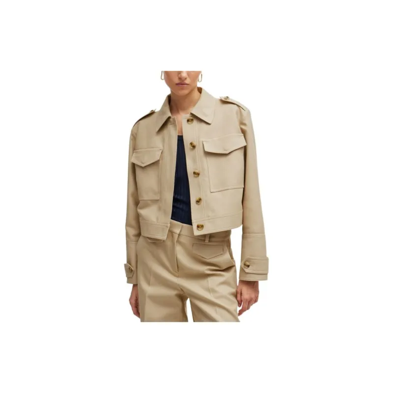 HUGO BOSS Flap-pocket Cropped Jacket-3