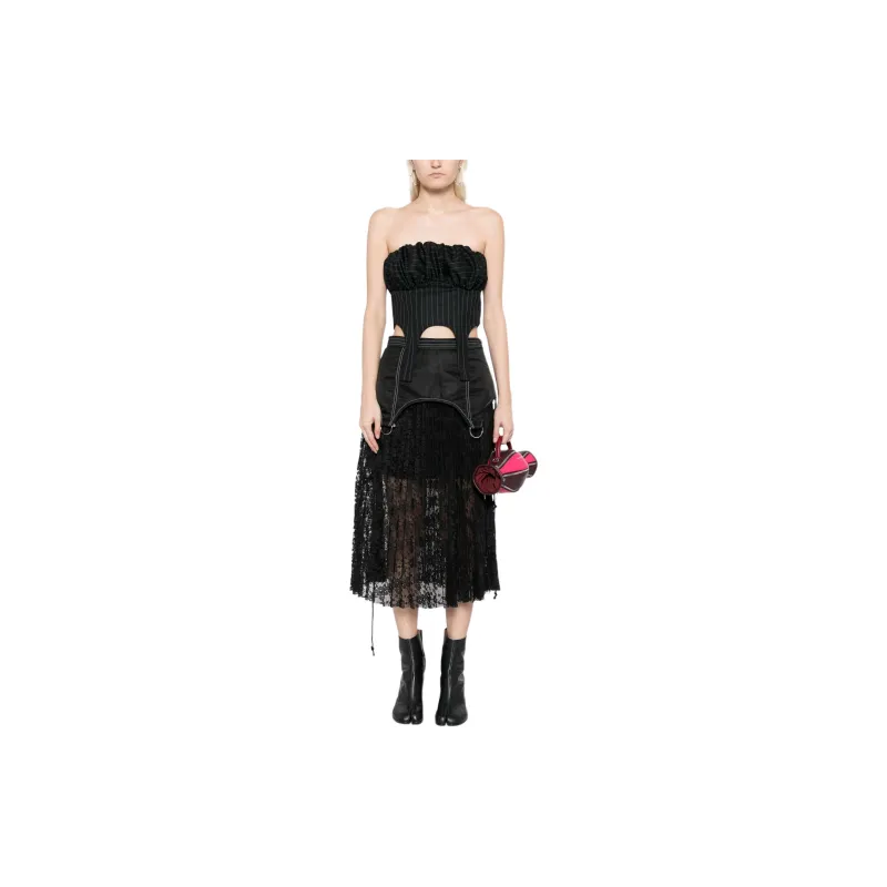 ANDERSSON BELL Lace Combination Maxi Skirt-1