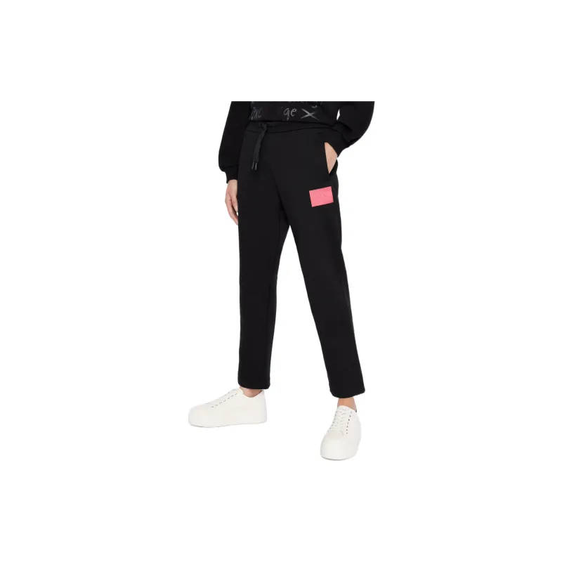 ARMANI EXCHANGEAE FW22 Knitted Sports Pants Women's Black-3