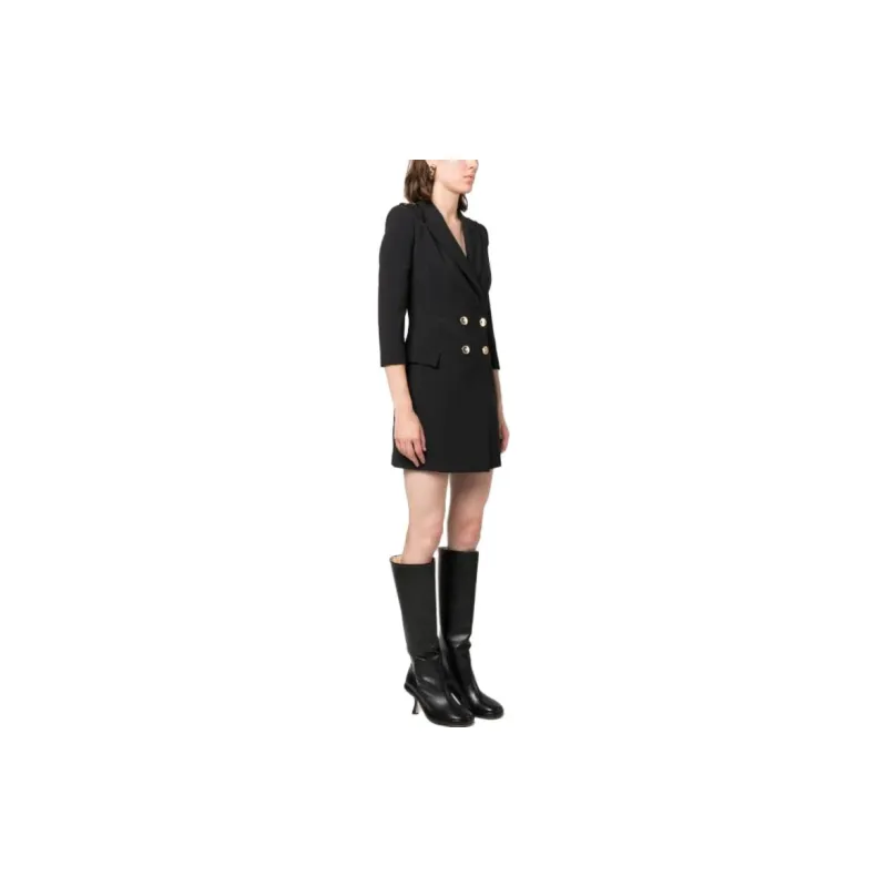 Elisabetta Franchi Long-Sleeved Dresses Women's Black-3
