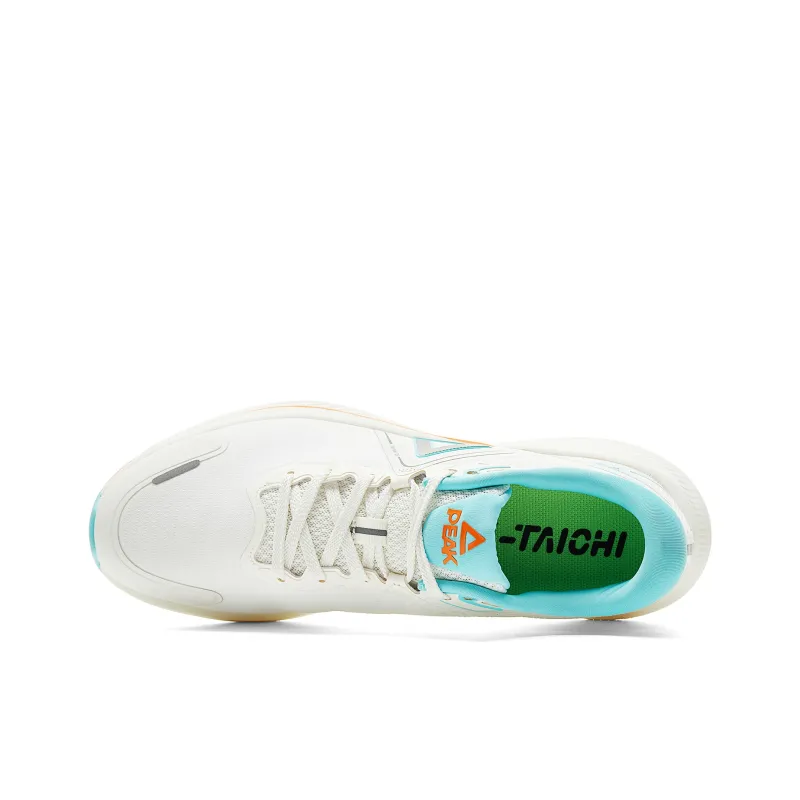 PEAK Cushioning Anti Slip Wear Resistant Support Balance Impact Resistant Rebound Low Top Running Shoes Men White Blue-3