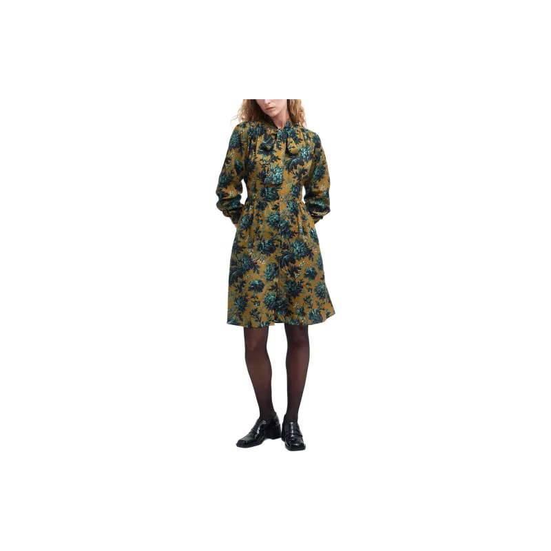 BARBOUR Mini Dress Long-Sleeved Dresses Women's Green-2