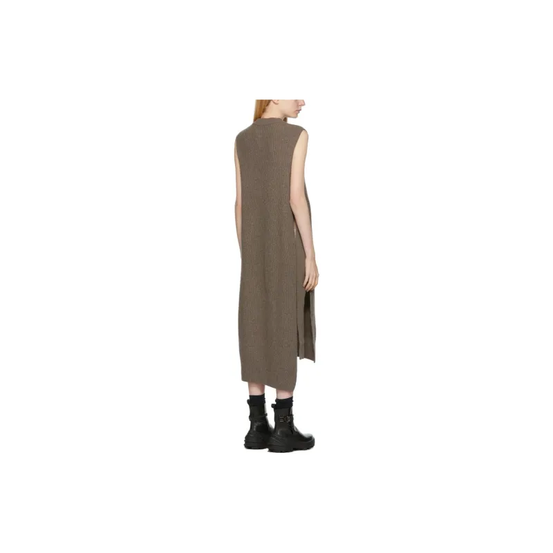 Moncler Sleeveless Dresses Women's Mud Brown-3