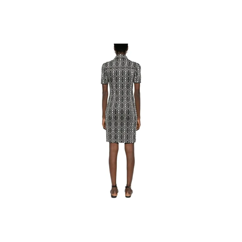 MaxMara Cesy Monogram Short Sleeved Dress-2