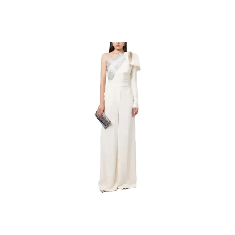 ELIE SAAB Crystal Wave One shoulder Gown-1