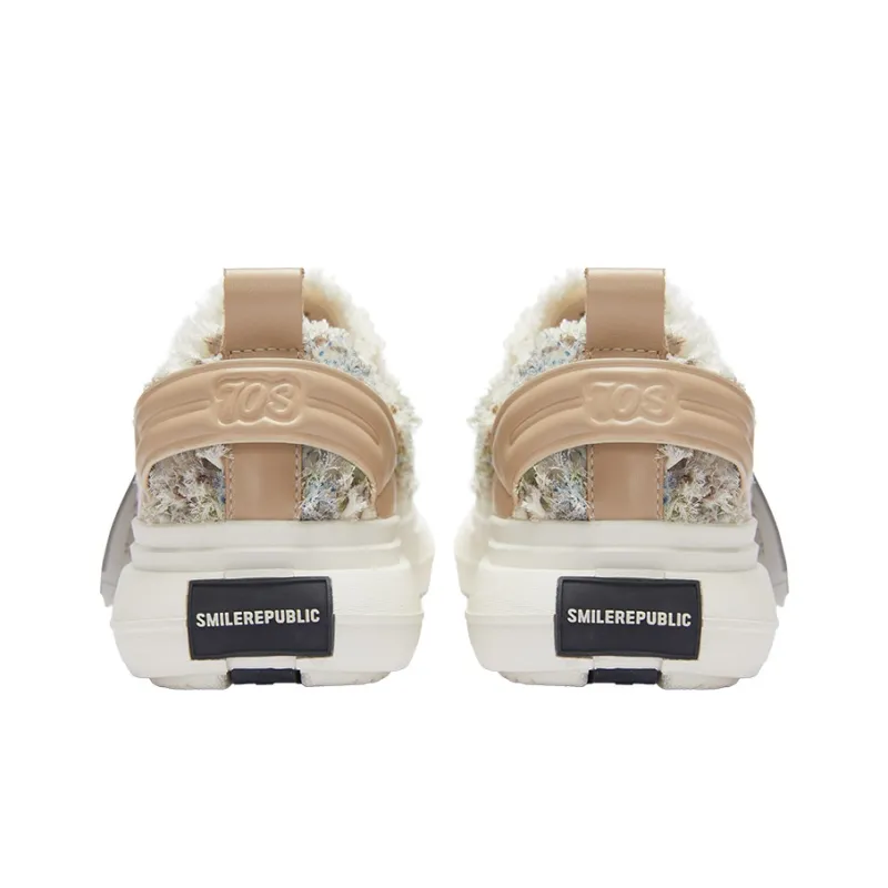 SMILEREPUBLIC Wear-Resistant Slip-Resistant Low-Top Casual Shoes Unisex Beige Green-5