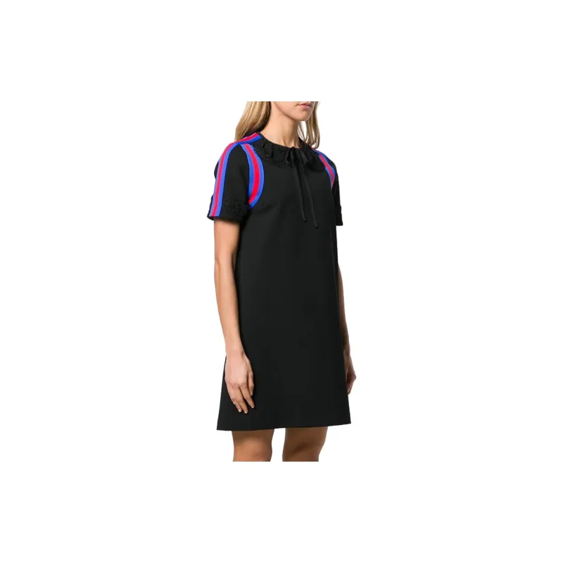 GUCCI Short Sleeved Dresses Women's Black-1