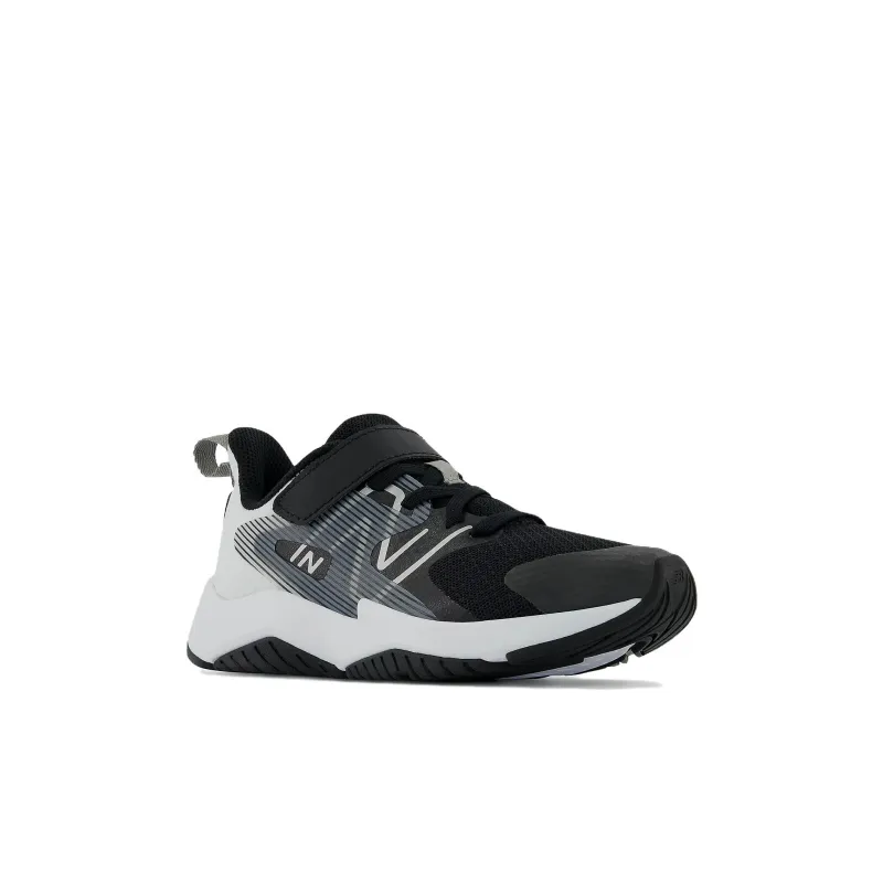 New Balance NB Rave Run Series Slip Resistant Cushioning Low Top Kids' Running Shoes Black White Kids'-2