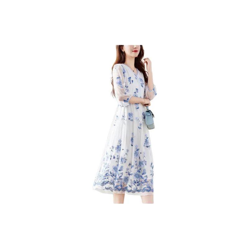 Ink Beauty Long Sleeved Dresses Women's-1