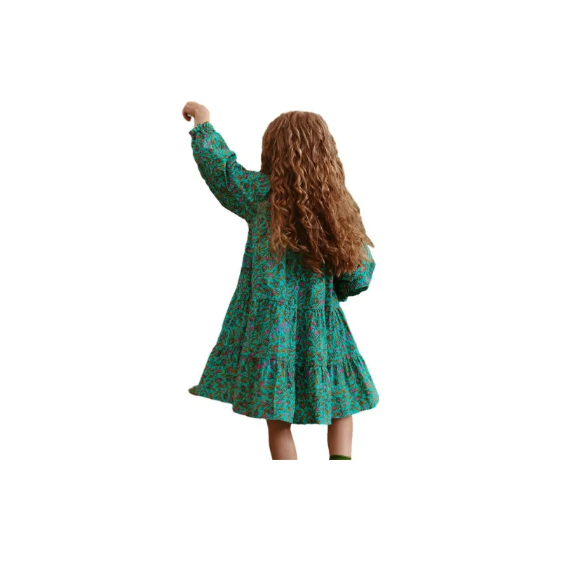 Pptown Long-Sleeved Dresses Kids Green-2