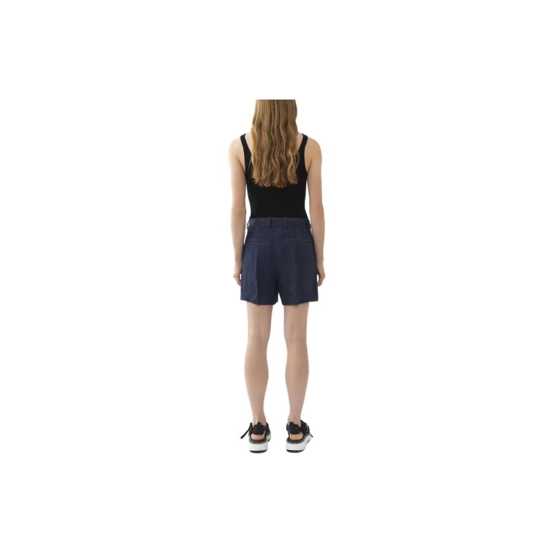 Chloé High Waist Tailored Bermuda Shorts-3