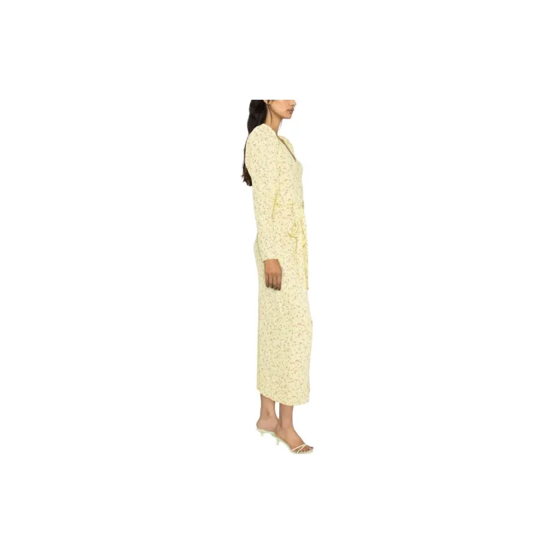 Rotate Long-Sleeved Dresses Women's Yellow-3