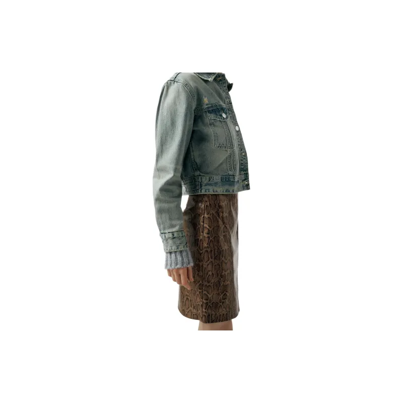 ZARA Leather Long Skirts Women's Brandy Color-4
