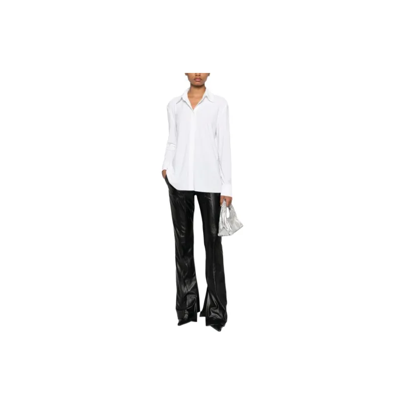 NORMA KAMALI Pointed collar Slit sleeves Shirt-1