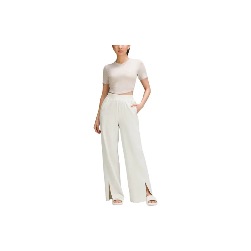 Lululemon Stretch Woven Wide Leg High Rise Pants Asia Fit Knitted Sports Pants Women's-9