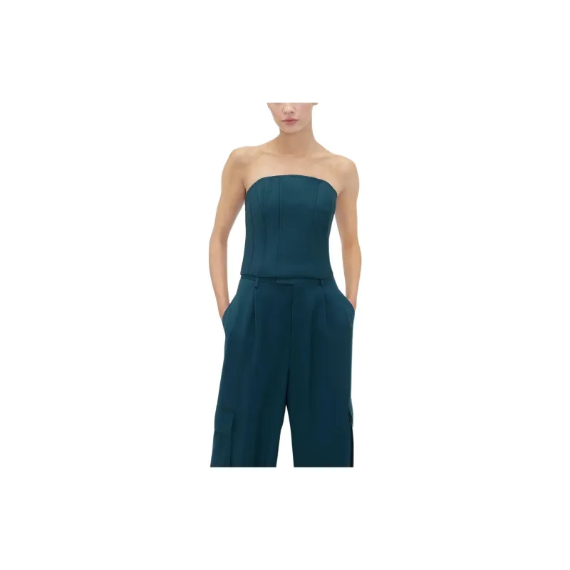 AMIRI SS24 Ma Bustier Strapless Top Women's Blue-1