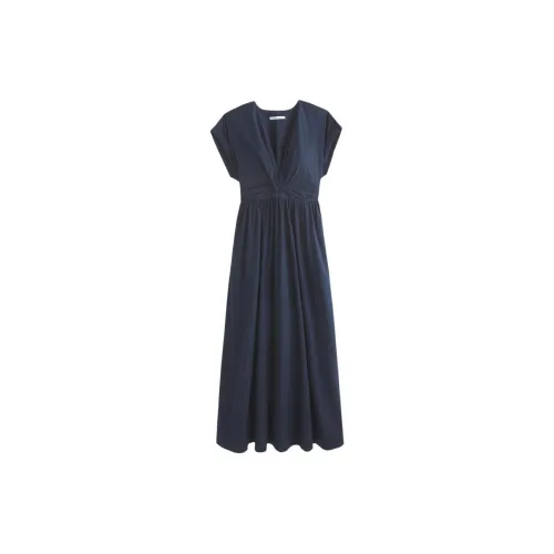 Abercrombie＆Fitch Short-Sleeved Dresses Women's Deep Lagoon Blue