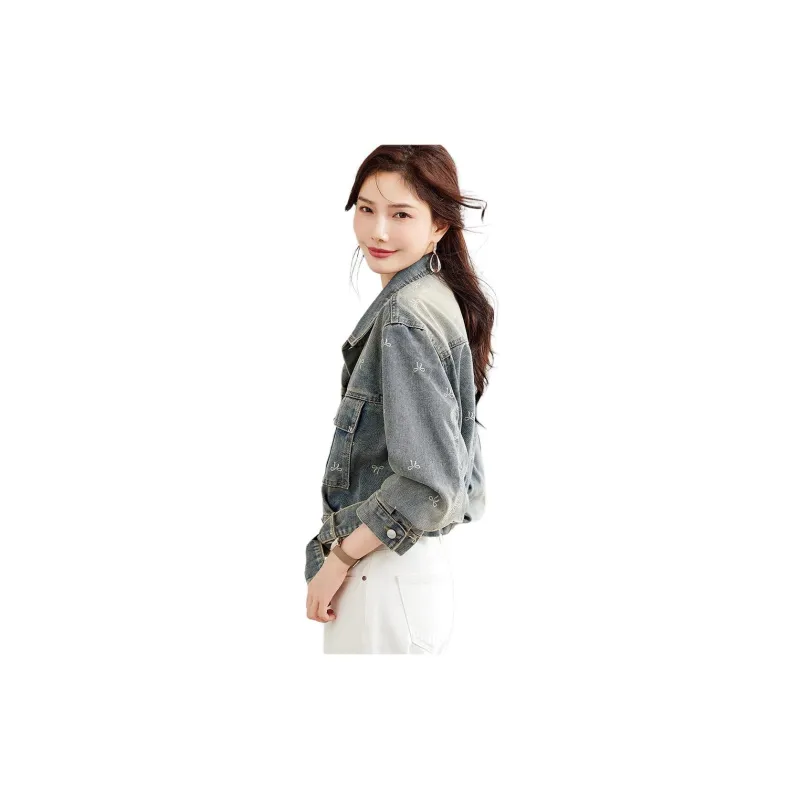 TERRE BLEUE Denim Jacket Women's Blue-4